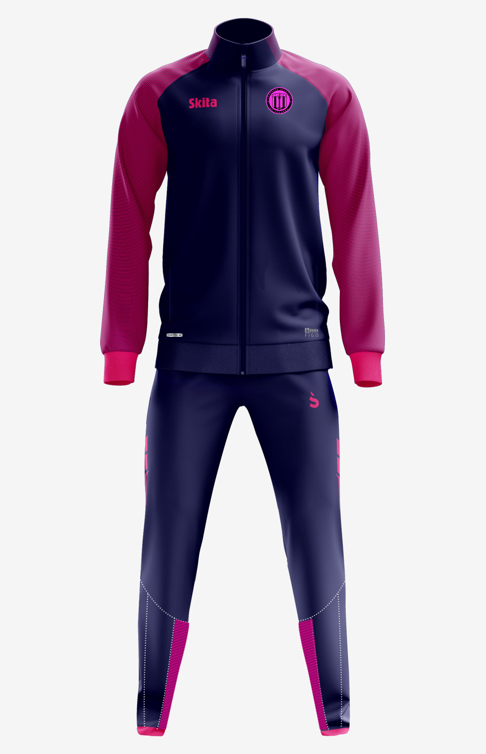 Survêtement Figo bleu/rose (JST)